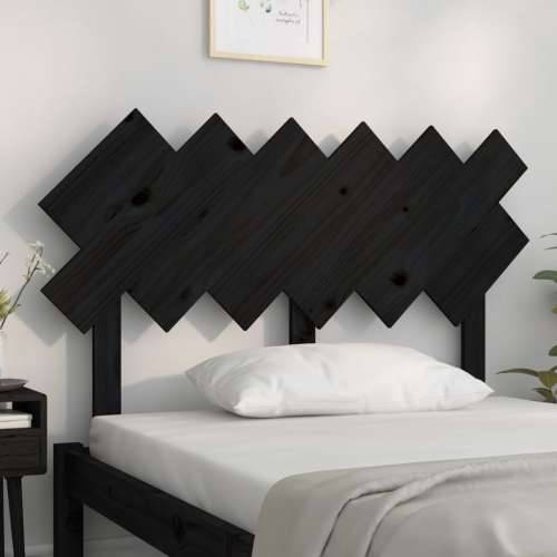 Uzglavlje za krevet Crno 122,5x3x80,5 cm od masivne borovine - Crna 122.5 x 80.5 cm 1 Cijena