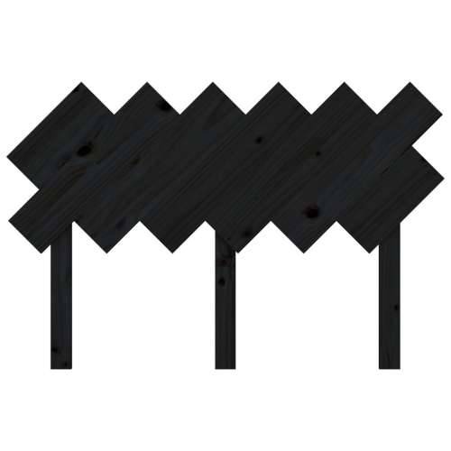 Uzglavlje za krevet Crno 122,5x3x80,5 cm od masivne borovine - Crna 122.5 x 80.5 cm 1 Cijena