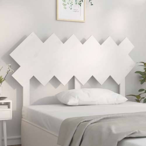 Uzglavlje za krevet Bijela 132x3x81 cm od masivne borovine - Bijela 132 x 81 cm 1 Cijena