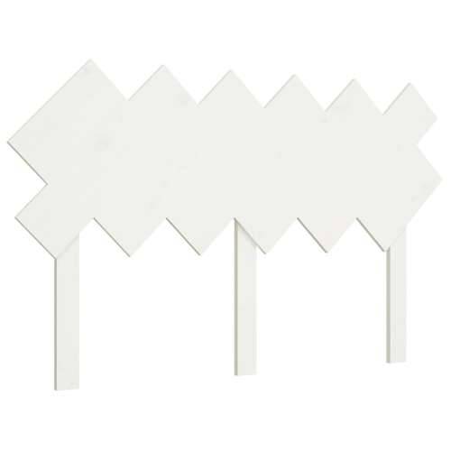 Uzglavlje za krevet Bijela 132x3x81 cm od masivne borovine - Bijela 132 x 81 cm 1 Cijena