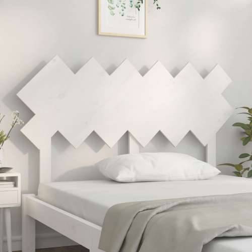 Uzglavlje za krevet Bijela 132x3x81 cm od masivne borovine - Bijela 132 x 81 cm 1 Cijena