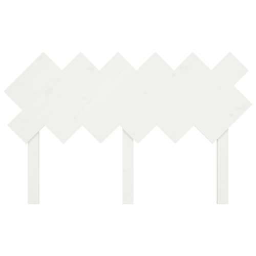 Uzglavlje za krevet Bijela 132x3x81 cm od masivne borovine - Bijela 132 x 81 cm 1 Cijena