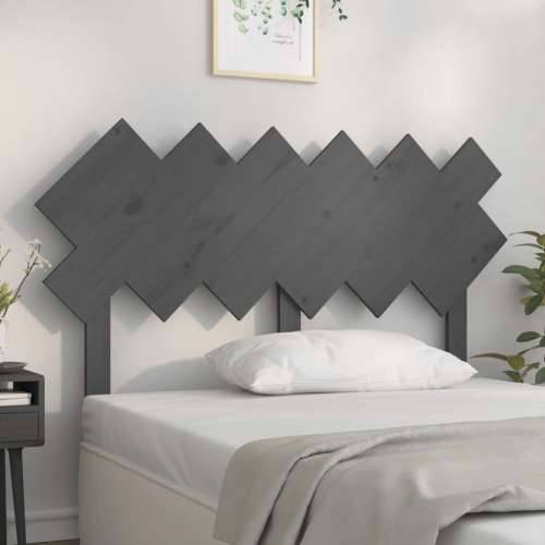Uzglavlje za krevet sivi 132x3x81 cm od masivne borovine - Siva 132 x 81 cm 1 Cijena