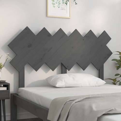 Uzglavlje za krevet sivi 132x3x81 cm od masivne borovine - Siva 132 x 81 cm 1 Cijena