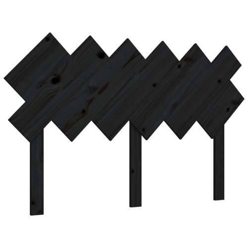 Uzglavlje za krevet Crno 132x3x81 cm od masivne borovine - Crna 132 x 81 cm 1 Cijena