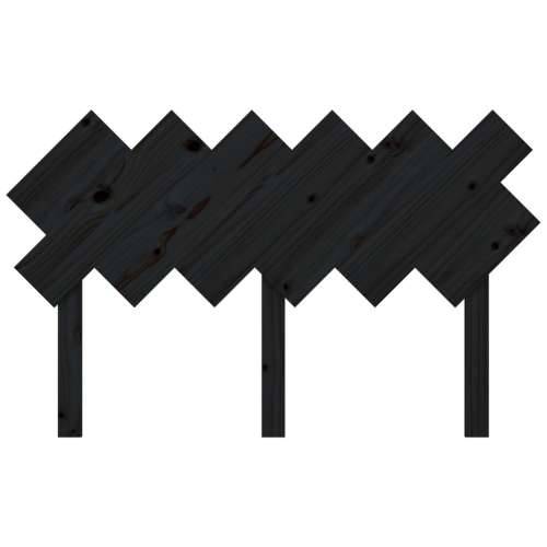 Uzglavlje za krevet Crno 132x3x81 cm od masivne borovine - Crna 132 x 81 cm 1 Cijena