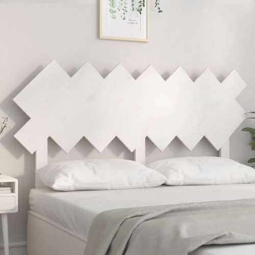 Uzglavlje za krevet Bijela 151,5x3x81 cm od masivne borovine - Bijela 151.5 x 81 cm 1 Cijena