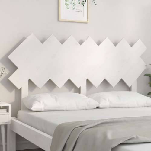 Uzglavlje za krevet Bijela 151,5x3x81 cm od masivne borovine - Bijela 151.5 x 81 cm 1 Cijena