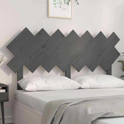 Uzglavlje za krevet sivi 151,5x3x81 cm od masivne borovine - Siva 151.5 x 81 cm 1 Cijena