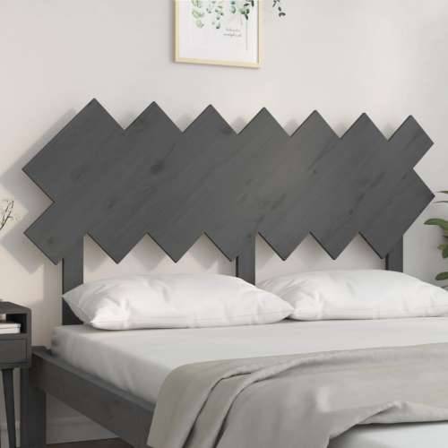 Uzglavlje za krevet sivi 151,5x3x81 cm od masivne borovine - Siva 151.5 x 81 cm 1 Cijena