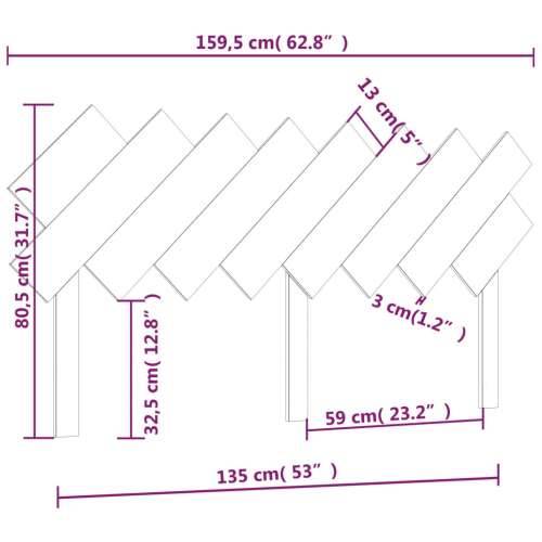 Uzglavlje za krevet 159,5x3x80,5 cm od masivne borovine - Prirodna 159.5 x 80.5 cm 1 Cijena