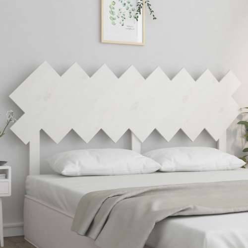 Uzglavlje za krevet Bijela 159,5x3x80,5 cm od masivne borovine - Bijela 159.5 x 80.5 cm 1 Cijena