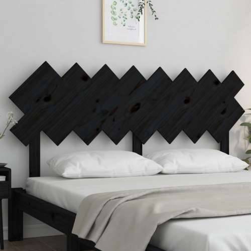 Uzglavlje za krevet Crno 159,5x3x80,5 cm od masivne borovine - Crna 159.5 x 80.5 cm 1 Cijena