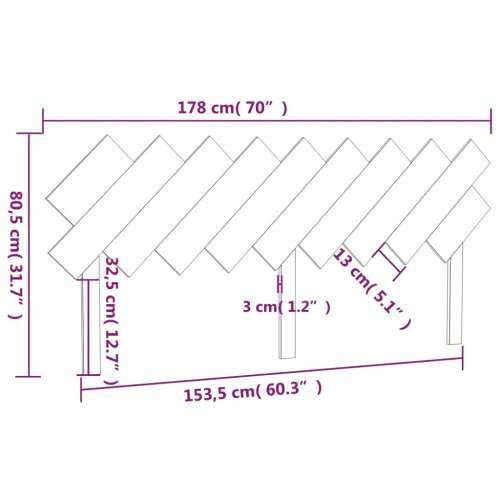 Uzglavlje za krevet Bijela 178x3x80,5 cm od masivne borovine - Bijela 178 x 80.5 cm 1 Cijena