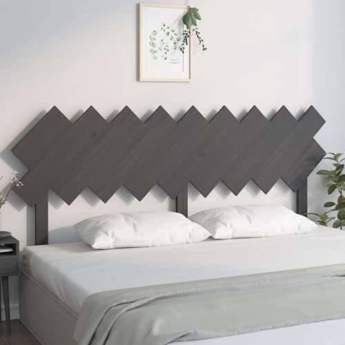 Uzglavlje za krevet sivi 178x3x80,5 cm od masivne borovine - Siva 178 x 80.5 cm 1 Cijena