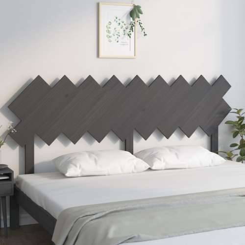 Uzglavlje za krevet sivi 178x3x80,5 cm od masivne borovine - Siva 178 x 80.5 cm 1 Cijena