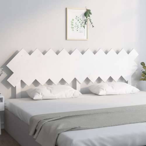 Uzglavlje za krevet Bijela 196x3x80,5 cm od masivne borovine - Bijela 196 x 80.5 cm 1 Cijena