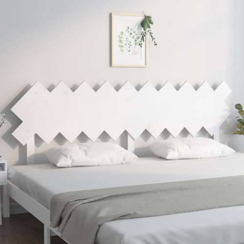 Uzglavlje za krevet Bijela 196x3x80,5 cm od masivne borovine - Bijela 196 x 80.5 cm 1 Cijena