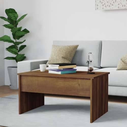 Stolić za kavu Smeđa hrasta 80x50,5x41,5 cm konstruirano drvo - Smeđi hrast 80 x 50 x 41.5 cm 1 Cijena