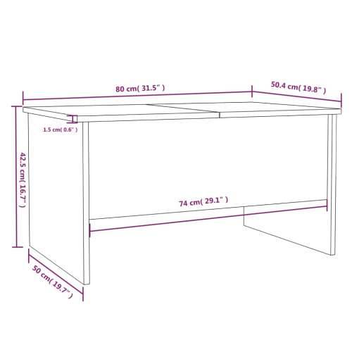 Stolić za kavu boja hrasta 80x50x42,5 cm konstruirano drvo - Sivi hrast sonoma 80 x 50 x 42.5 cm 1 Cijena