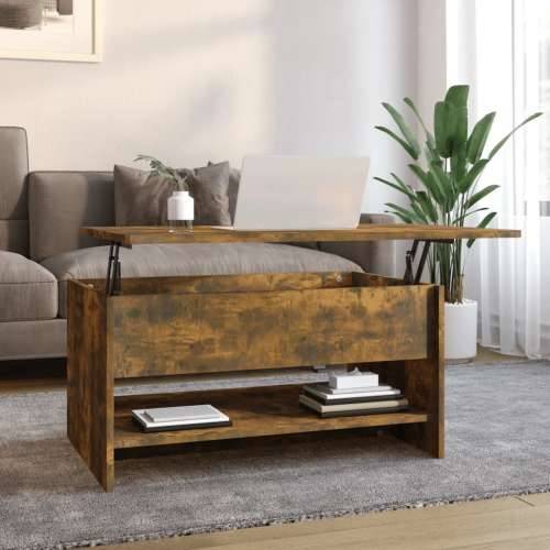 Stolić za kavu boja hrasta 80x50x40 cm konstruirano drvo - Dimljeni hrast 80 x 50 x 41.5 cm 1 Cijena