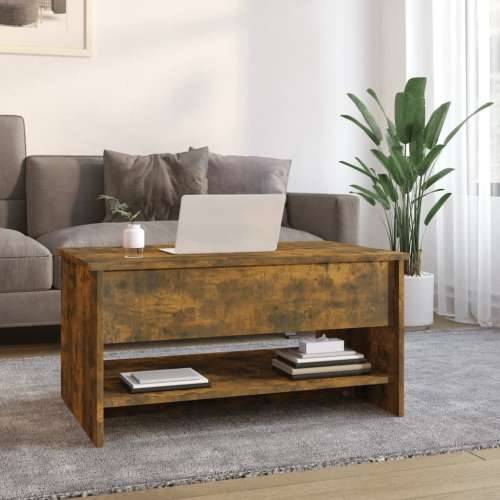 Stolić za kavu boja hrasta 80x50x40 cm konstruirano drvo - Dimljeni hrast 80 x 50 x 41.5 cm 1 Cijena