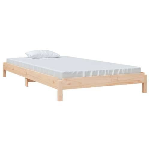 Složivi krevet 90 x 200 cm od masivne borovine - Prirodna 90 x 200 cm Cijena