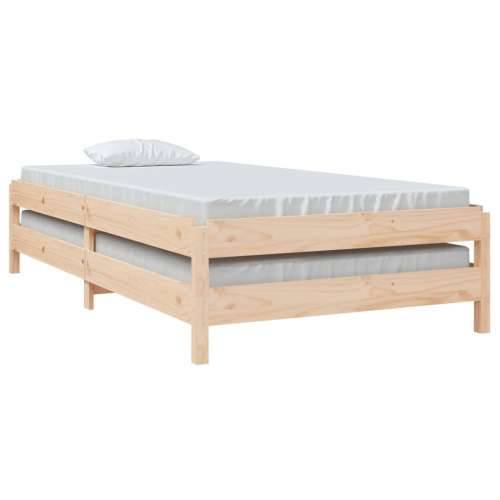 Složivi krevet 90 x 200 cm od masivne borovine - Prirodna 90 x 200 cm Cijena