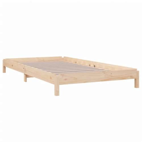 Složivi krevet 90 x 200 cm od masivne borovine - Prirodna 90 x 200 cm Cijena