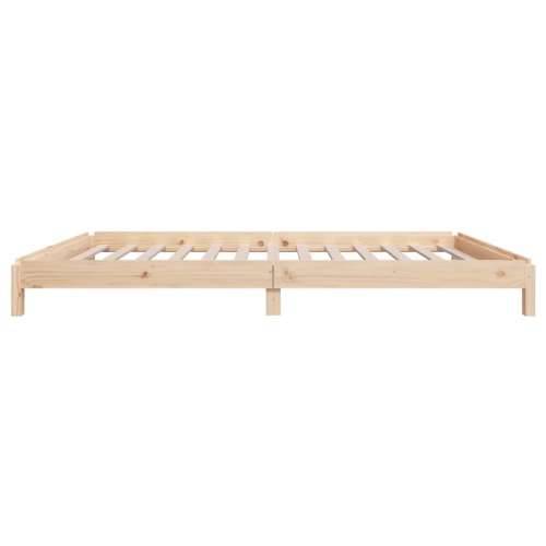 Složivi krevet 90 x 200 cm od masivne borovine - Prirodna 90 x 200 cm Cijena
