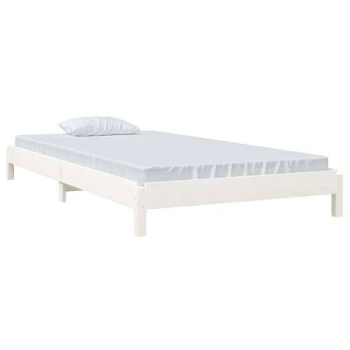 Složivi krevet bijeli 90x200 cm od masivne borovine - Bijela 90 x 200 cm Cijena