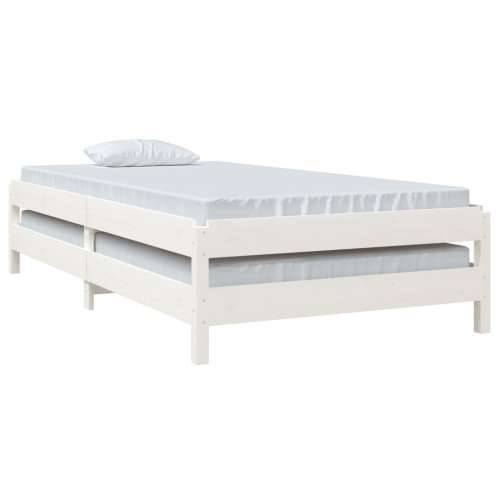 Složivi krevet bijeli 90x200 cm od masivne borovine - Bijela 90 x 200 cm Cijena