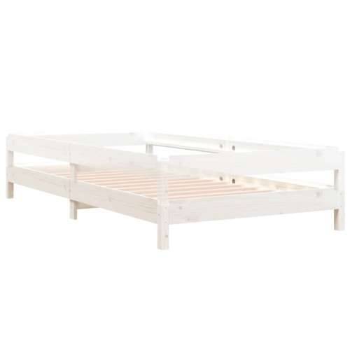 Složivi krevet bijeli 90x200 cm od masivne borovine - Bijela 90 x 200 cm Cijena