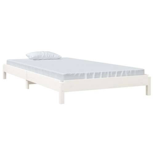 Složivi krevet bijeli 90x190 cm od masivne borovine - Bijela 90 x 190 cm Cijena