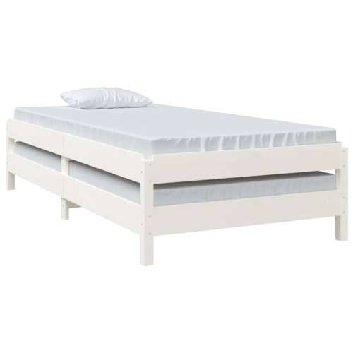 Složivi krevet bijeli 90x190 cm od masivne borovine - Bijela 90 x 190 cm Cijena