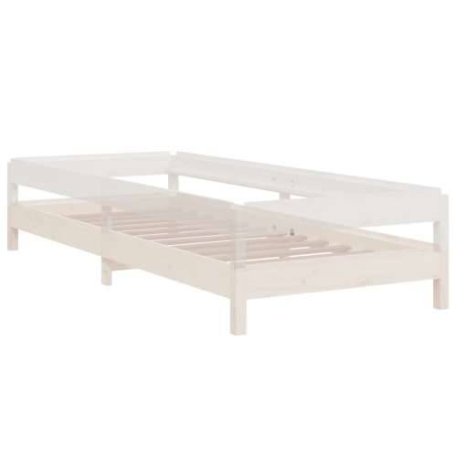 Složivi krevet bijeli 90x190 cm od masivne borovine - Bijela 90 x 190 cm Cijena