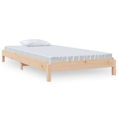 ležaj 75x190 cm od masivne borovine - Prirodna 75 x 190 cm Cijena