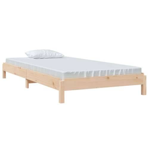 ležaj 75x190 cm od masivne borovine - Prirodna 75 x 190 cm Cijena