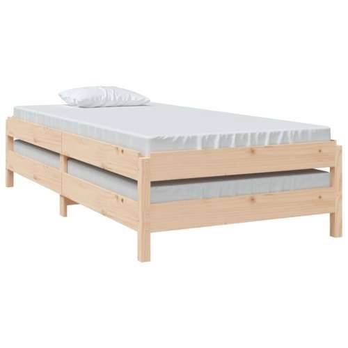 ležaj 75x190 cm od masivne borovine - Prirodna 75 x 190 cm Cijena