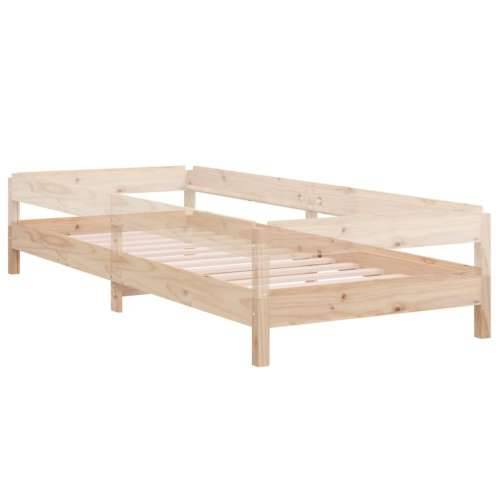 ležaj 75x190 cm od masivne borovine - Prirodna 75 x 190 cm Cijena