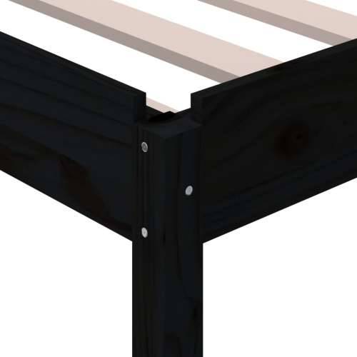 Složivi krevet crni 75 x 190 cm od masivne borovine - Crna 75 x 190 cm Cijena