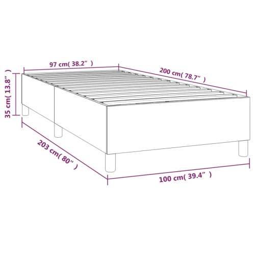 Okvir za krevet plavi 100x200 cm od tkanine Cijena