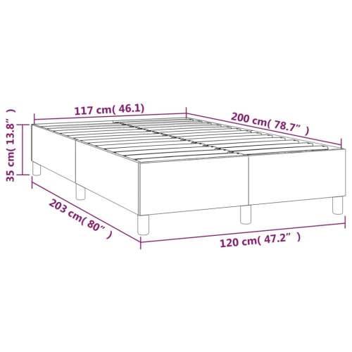 Okvir za krevet krem 120x200 cm od tkanine Cijena