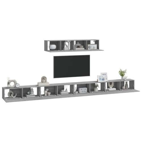 6-dijelni set TV ormarića sivog sonome konstruirano drvo - Sivi hrast sonoma 6 100 cm Cijena