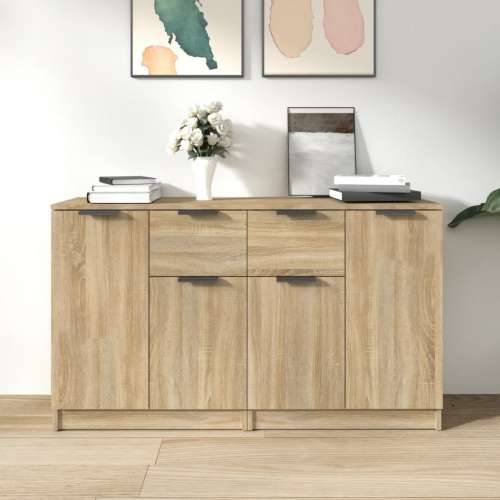 Komoda 2kom boja hrasta sonome 60x30x70cm od konstruiranog drva - sonoma hrast 2 Cijena