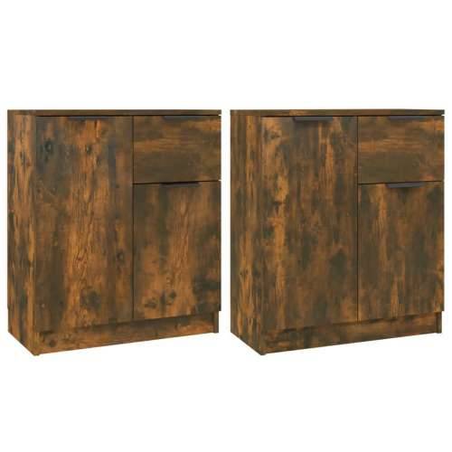 Komode 2 kom boja dimljenog hrasta 60x30x70cm konstruirano drvo - Dimljeni hrast 2 Cijena