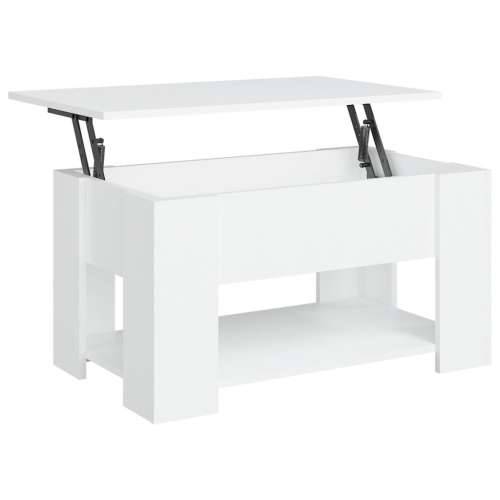Stolić za kavu bijeli 79 x 49 x 41 cm od konstruiranog drva - Bijela 79 x 49 x 42.5 cm 1 Cijena