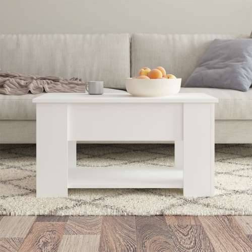 Stolić za kavu bijeli 79 x 49 x 41 cm od konstruiranog drva - Bijela 79 x 49 x 42.5 cm 1 Cijena