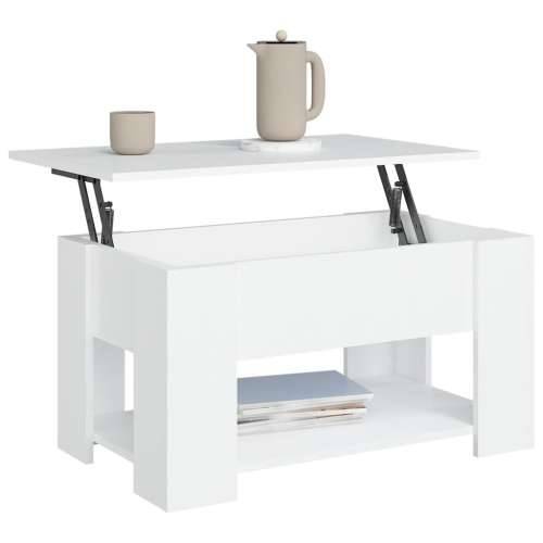 Stolić za kavu bijeli 79 x 49 x 41 cm od konstruiranog drva - Bijela 79 x 49 x 42.5 cm 1 Cijena