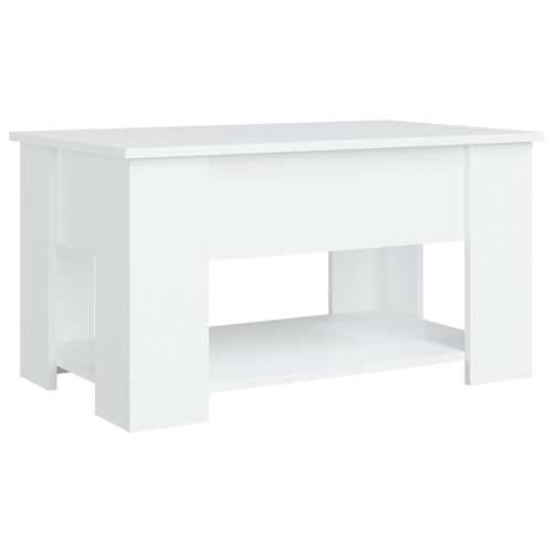 Stolić za kavu bijeli 79 x 49 x 41 cm od konstruiranog drva - Bijela 79 x 49 x 42.5 cm 1 Cijena